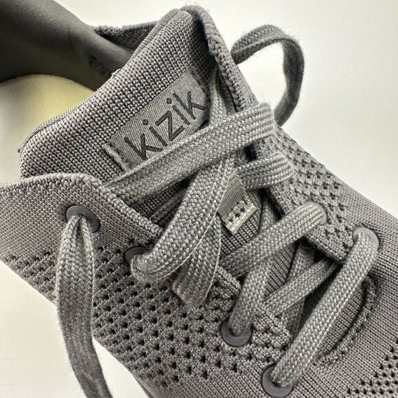 Kizik Lima Knit Sneaker Graphite Gray Lace Up Hands Free Comfort Womens 8.5 Wide - Picture 7 of 12